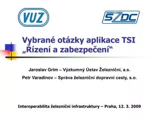 vybran ot zky aplikace tsi zen a zabezpe en
