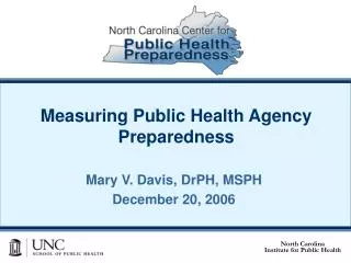 Measuring Public Health Agency Preparedness