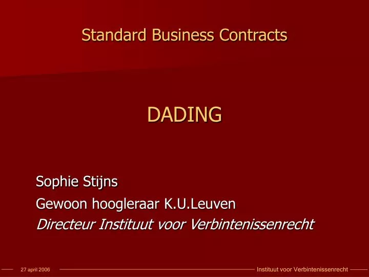 standard business contracts