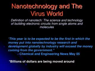 Nanotechnology and The Virus World