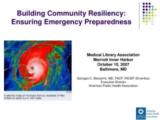Building Community Resiliency: Ensuring Emergency Preparedness