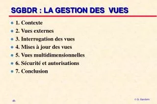 sgbdr la gestion des vues