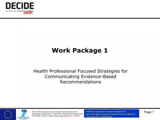 Work Package 1