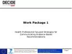 Work Package 1