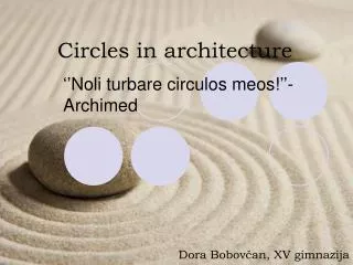 Circles in architecture