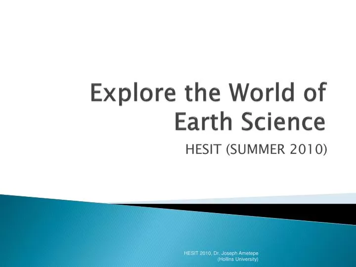 explore the world of earth science