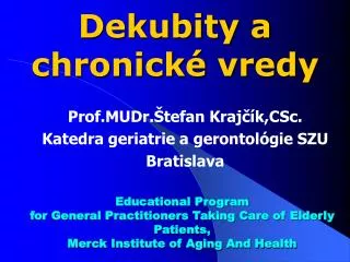 dekubity a chronick vredy