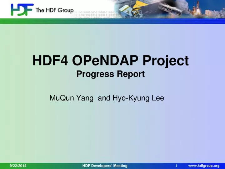 hdf4 opendap project progress report