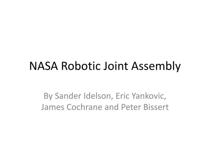 nasa robotic joint assembly