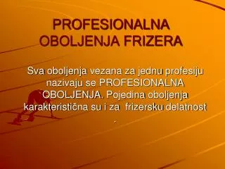 profesionalna oboljenja frizera