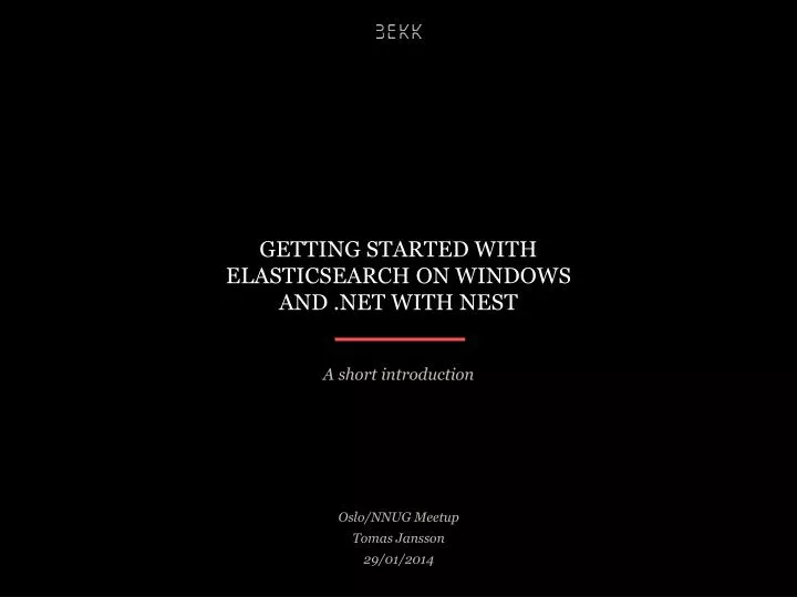 getting started with elasticsearch on windows and net with nest
