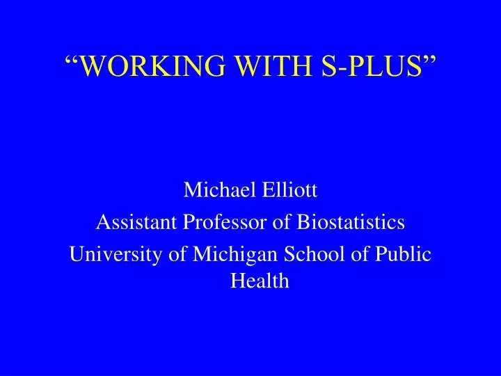 A powerpoint by Michael Elliott - ppt download