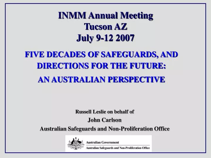 inmm annual meeting tucson az july 9 12 2007
