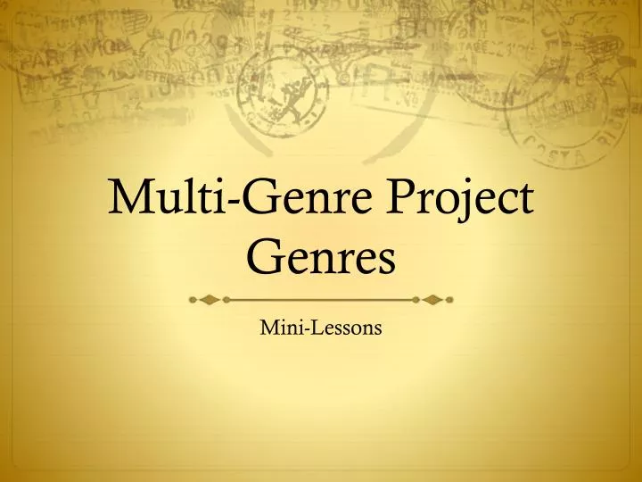 multi genre project genres