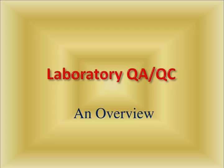 laboratory qa qc