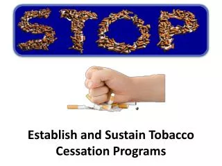 Establish and Sustain Tobacco Cessation Programs