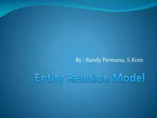 entity relation model
