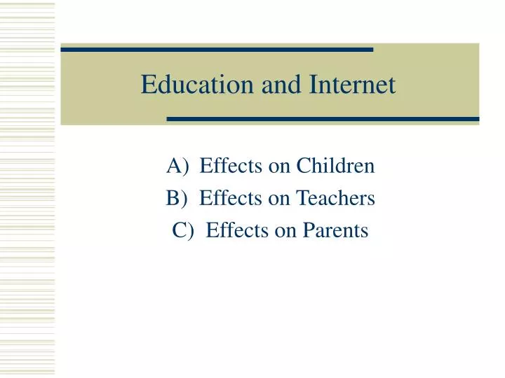 education and internet