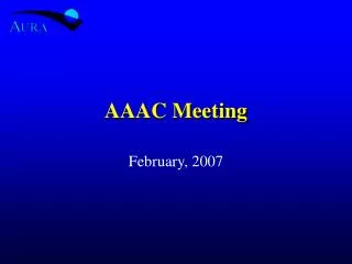 AAAC Meeting
