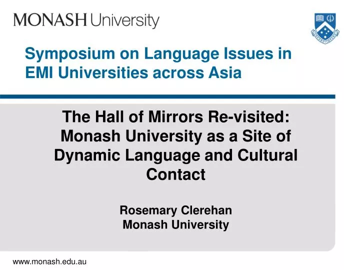 symposium on language issues in emi universities across asia