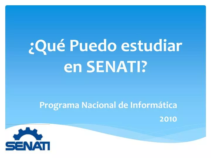 qu puedo estudiar en senati