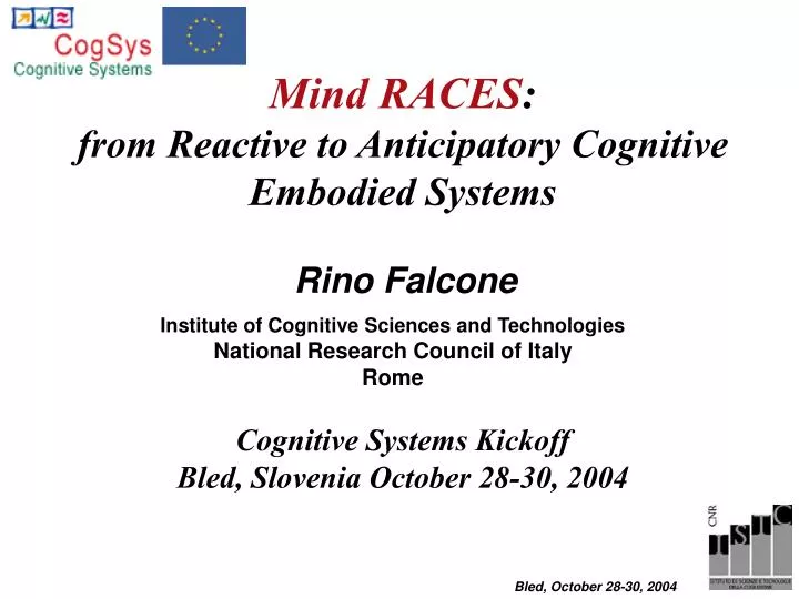 mind races from reactive to anticipatory cognitive embodied systems