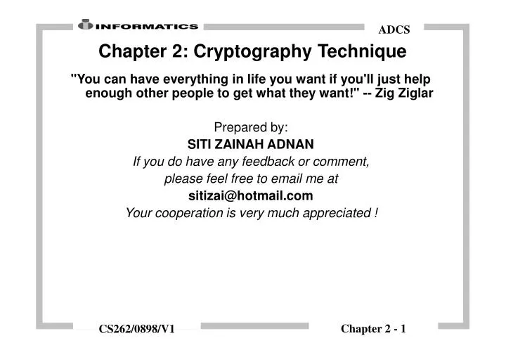 chapter 2 cryptography technique
