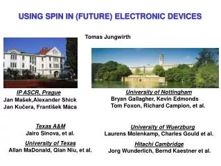 USING SPIN IN (FUTURE) ELECTRONIC DEVICES