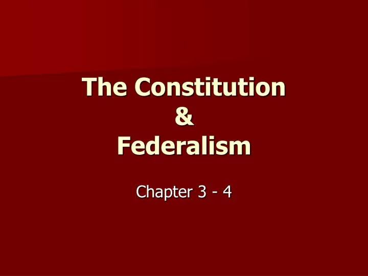 the constitution federalism