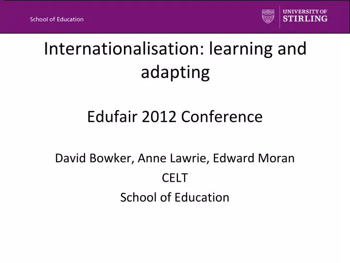 internationalisation learning and adapting