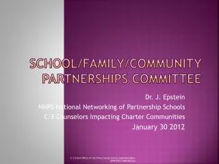 School/Family/Community Partnerships Committee