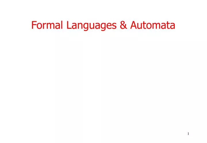 formal languages automata