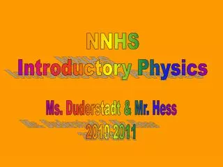 Ms. Duderstadt &amp; Mr. Hess 2010-2011