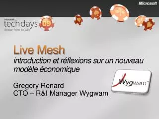 live mesh introduction et r flexions sur un nouveau mod le conomique