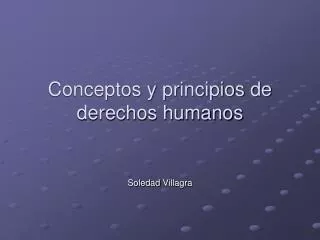 conceptos y principios de derechos humanos
