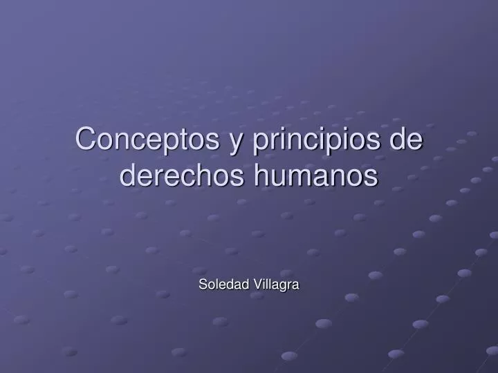 conceptos y principios de derechos humanos