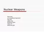 Nuclear Weapons - slide 1