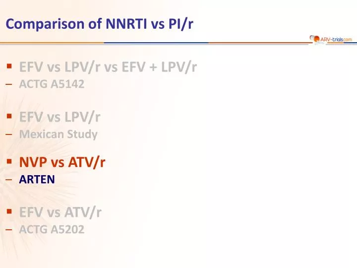 comparison of nnrti vs pi r