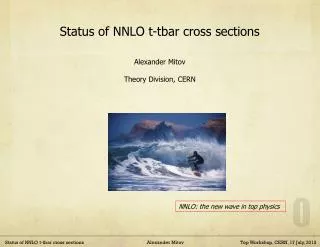 Status of NNLO t-tbar cross sections