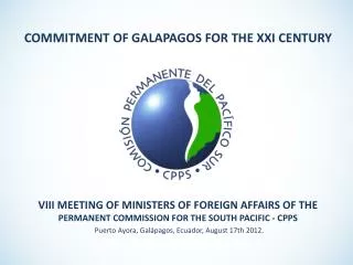 VIII MEETING OF MINISTERS OF FOREIGN AFFAIRS OF THE