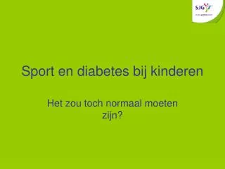 sport en diabetes bij kinderen