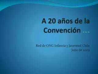 a 20 a os de la convenci n