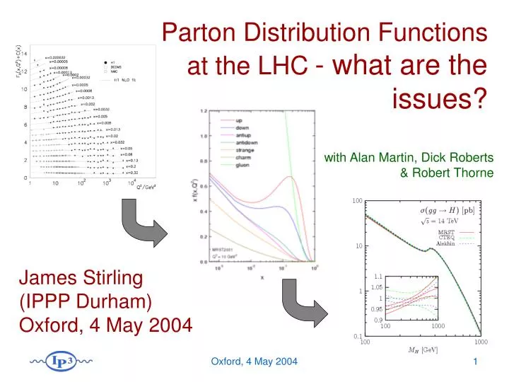parton distribution functions at the lhc what are the issues