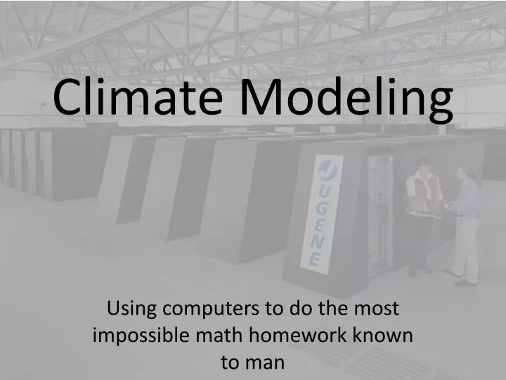 climate modeling