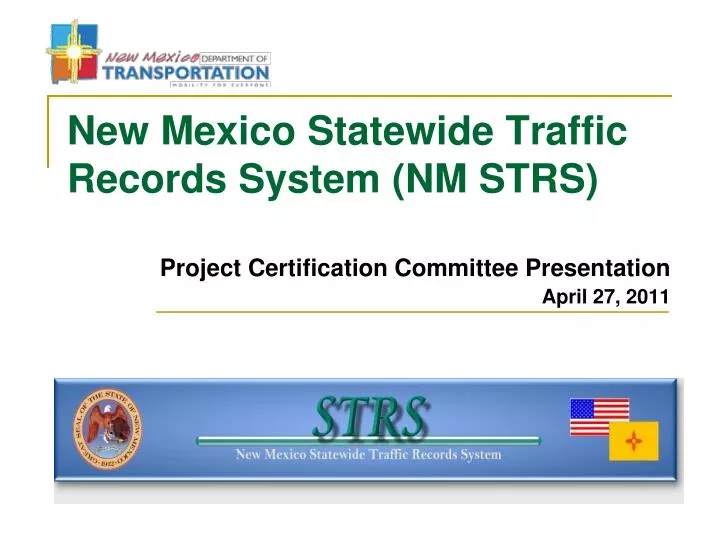 new mexico statewide traffic records system nm strs
