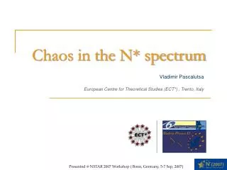 Chaos in the N* spectrum