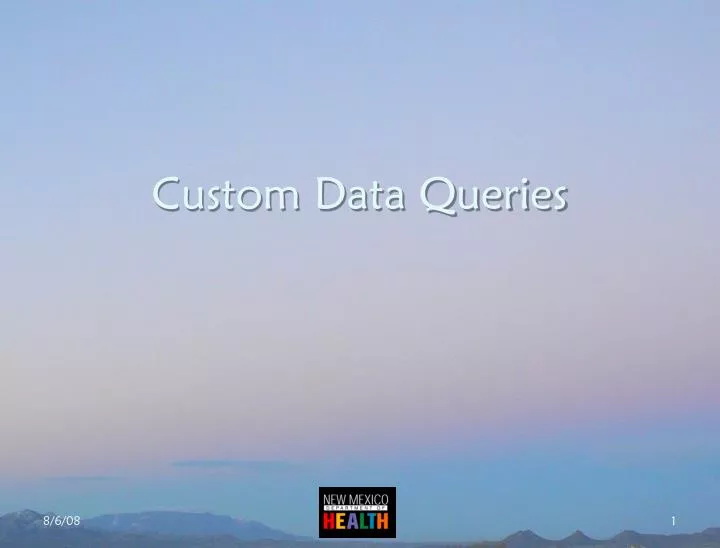 custom data queries