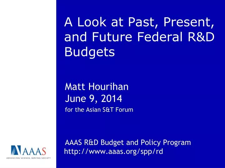 a look at past present and future federal r d budgets