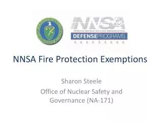 NNSA Fire Protection Exemptions