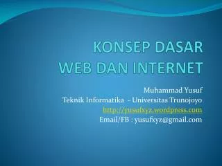 konsep dasar web dan internet